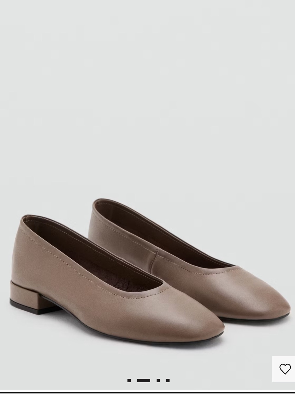 Mango Leather Flat Shoes Ballet Flat